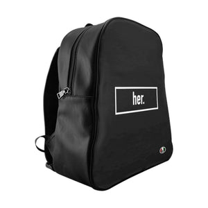 her. Backpack