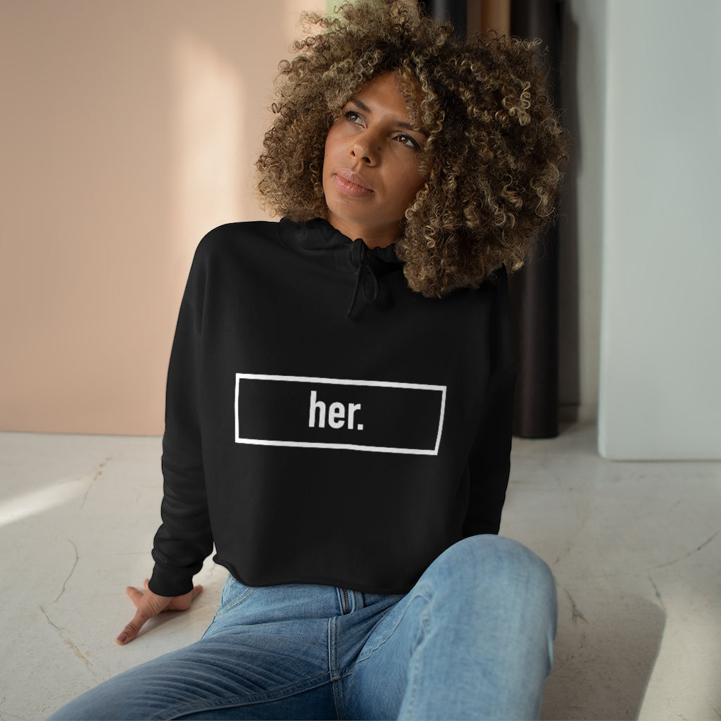 her. Crop Hoodie