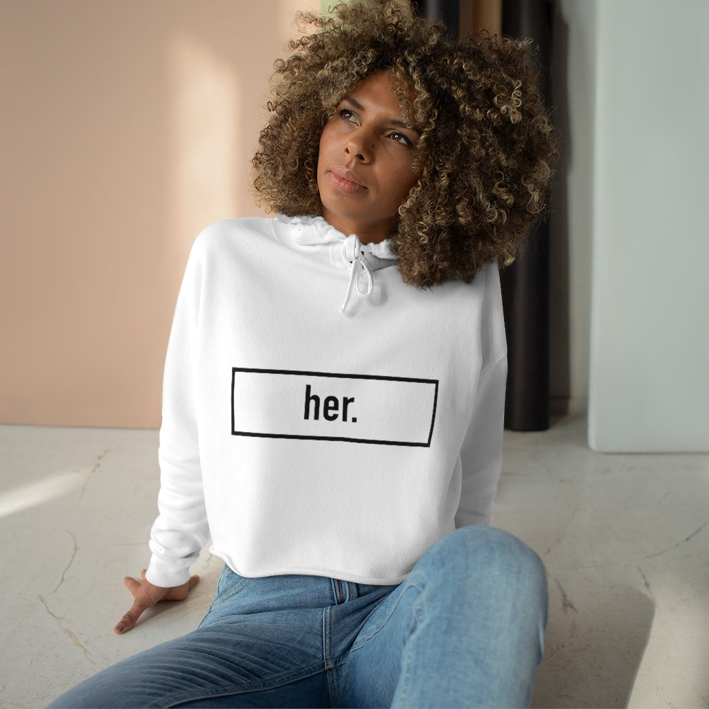 her. Crop Hoodie