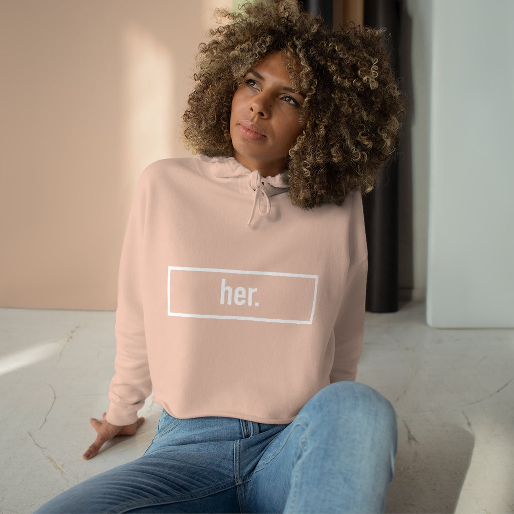 her. Crop Hoodie