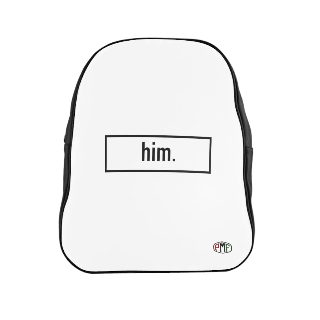 him. Backpack